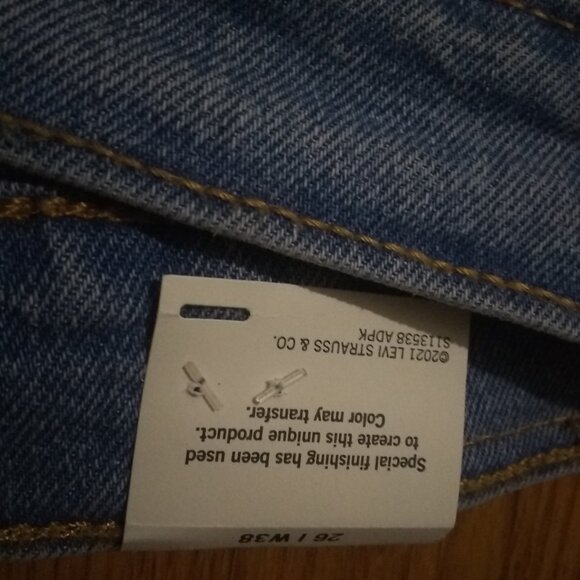 Signature By Levi  High-Rise Loose Straight Jeans Sz 38Wx32L New with Tag - Picture 15 of 16